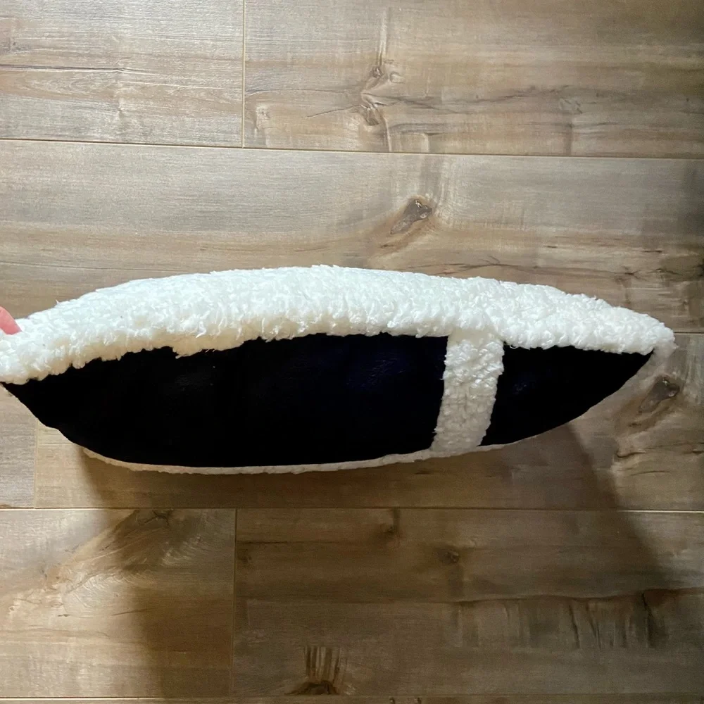 True North Ultra Mink-Sherpa Small Accent Pillow in Black